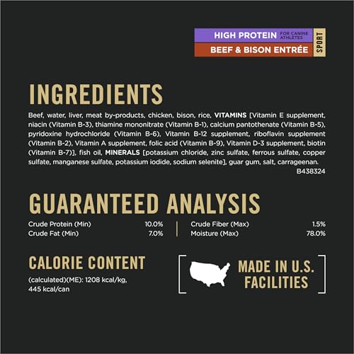 Purina Pro Plan Sport High Protein Wet Dog Food Beef and Bison Entrée - 13 oz. Cans,(Pack of 24) - image 6