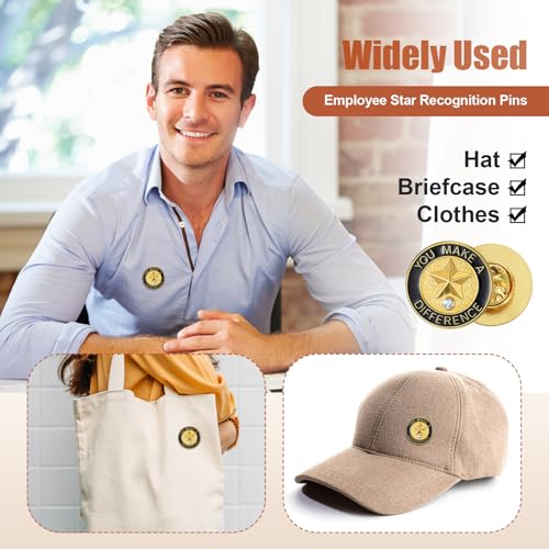 Image of Yunlly 100 Pcs Employee of The Month Lapel Pins, Make A Difference