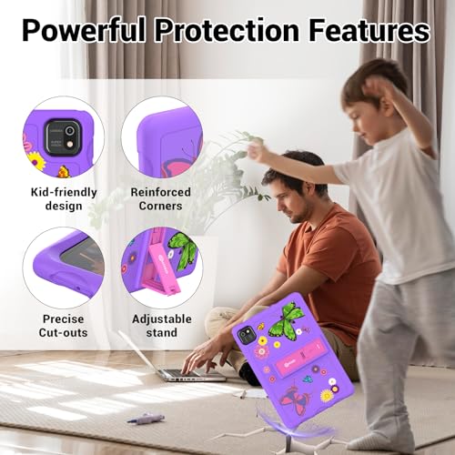 Image of Contixo Kids Tablet K103A - Learning Tablet for Kids with Games and Educational Apps, 10 inch, Android, 64GB, WiFi, Parental Control, Kid-Proof Case with Kickstand - Purple