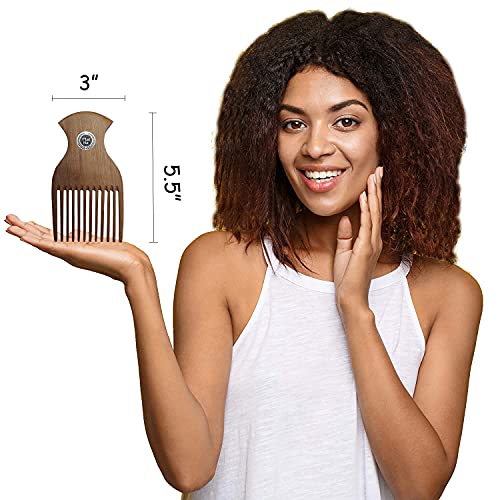 Peine afro de madera Plai Na para cabello natural miniatura 2