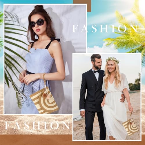 Image of Frienda Straw Purses for Women Straw Clutch Crossbody Bag Summer Beach Shoulder Bag Woven Envelope Wallet Handbags