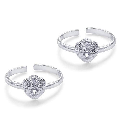 Wing Heart 925 Sterling Silver Toe Rings For Women | Chandi Bichiya | Kali Mettelu Silver | Foot Rings | Jodvi