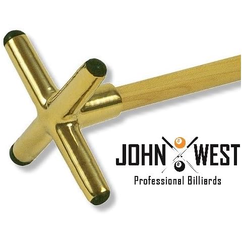 John West Billard Queuebrücke Messing Kreuz Cover