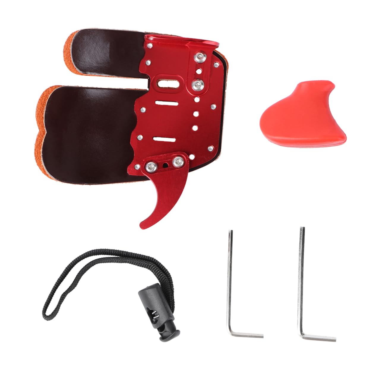 BESPORTBLE 2 Pcs Archery Sports Finger Guard Bowstring Saver Arrow Finger Guard Protective Glove Aluminum Leather Comfort Fit