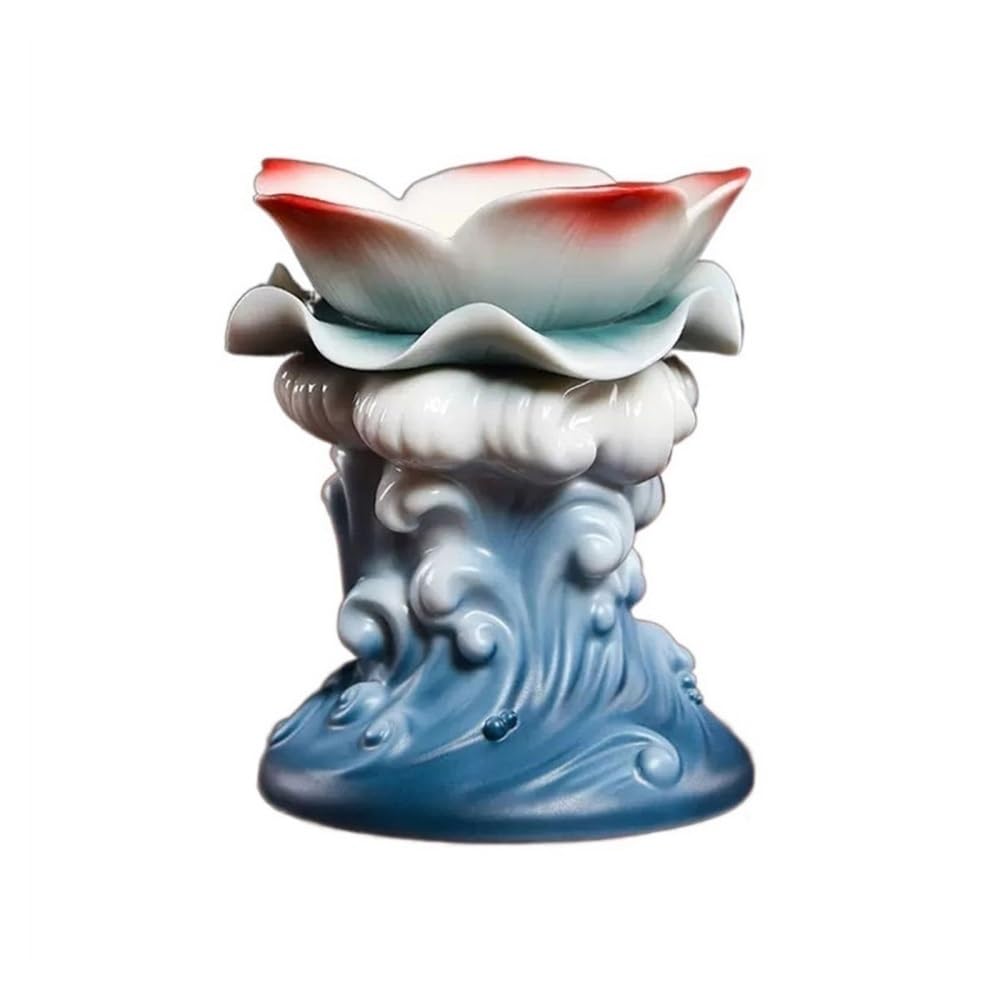 Candle Holder Ceramic Lotus Wave Candle Table Decorations Exquisitely Crafted Candle Holder Table Decorations