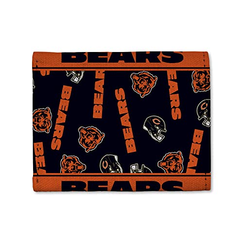 Rico Industries NFL Football Chicago Bears Canvas Trifold Wallet - Great Accessory