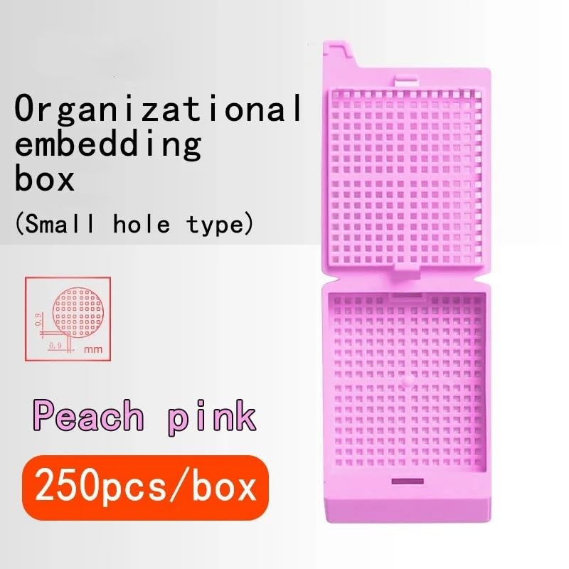 POM Embedding Box Organization Processing Inspection Sample Organization Plastic Fine Grid with Lid Color Easy to Break(Pink)
