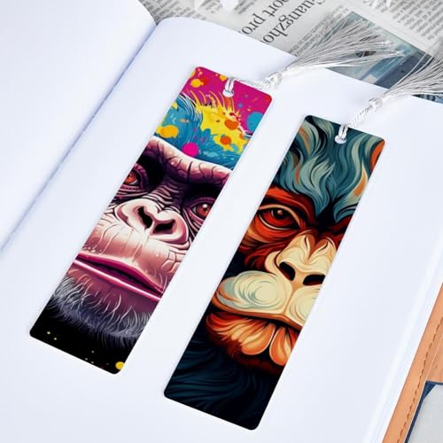 Marque-page singe lot de 6 anti-page cornée pour lecteur - 5