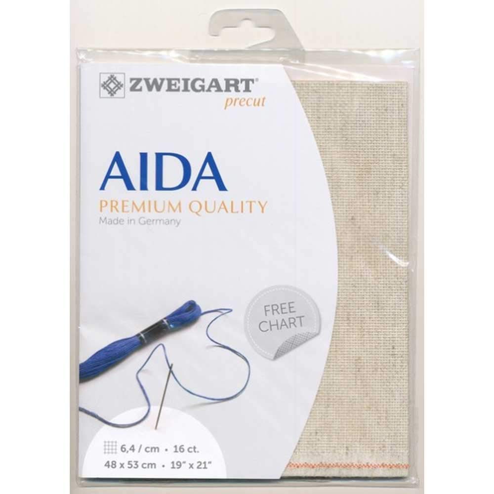 Zweigart Oatmeal 18 Count Rustico Flecked 50X55cm (19.5X21.5 Inches) - Fat Qtr