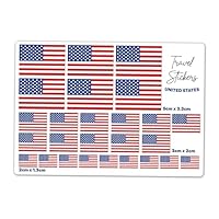 A5 Sticker Sheet United States Flag Vinyl Stickers - USA Travel Holiday World Geography School Labels Scrapbooking 5cm | 3cm | 2cm #81448