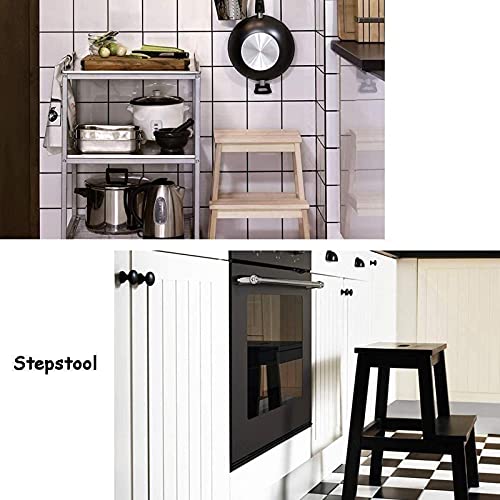 Taburete plegable de madera para cocina y armarios altos silla escalera móvil DASHADAO 7