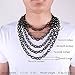 U7 Black 12mm Chain Stainless Steel Solid Heavy Circle Chain Necklaces Rolo Cable Chains 18 Inch Choker for Men