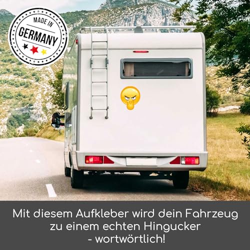 younikat Smile-Aufkleber see you I 20 cm gelb I Sticker lustig für Koffer WG Kühlschrank Tür Mülltonne Wohnmobil Auto-Aufkleber I wetterfest I kfz371