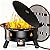 Ciays Large Propane Fire Pit 24 Inch, Gas Fire Pit with Grill Grate, Folding Legs, Hose Hooks, Propane Tank Holder, Cover & Carry Strap, CSA Certified Portable Outdoor Fire Pit for Camping, 58,000 BTU
