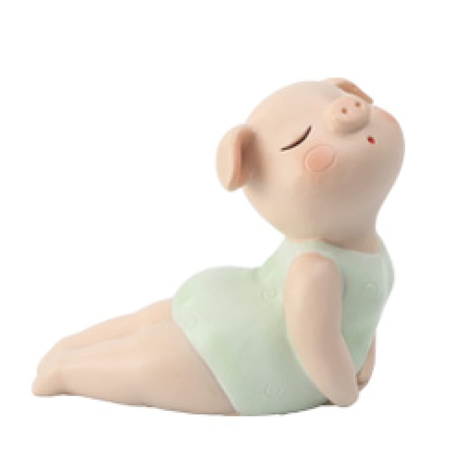 Figurine cochon yoga cadeau anniversaire fille pour déco de bureau