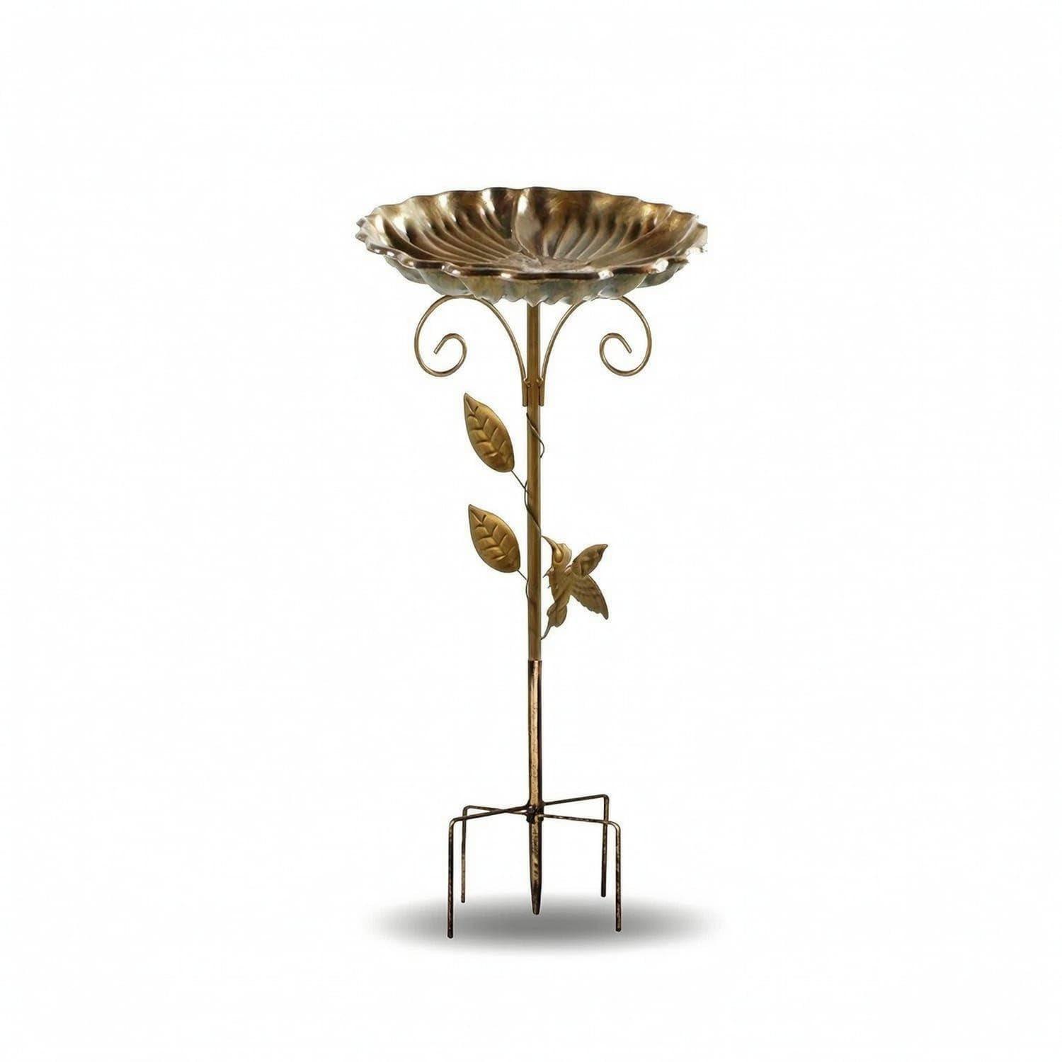 Outdoor Lotus Bird Bath Metal Bird Bath Stake Decorative Tall for Gardeners, Garden, Flower Bed, Lawn, Backyard, Gold Lotus Plate|Birdbaths|Home & Garden-picture-26