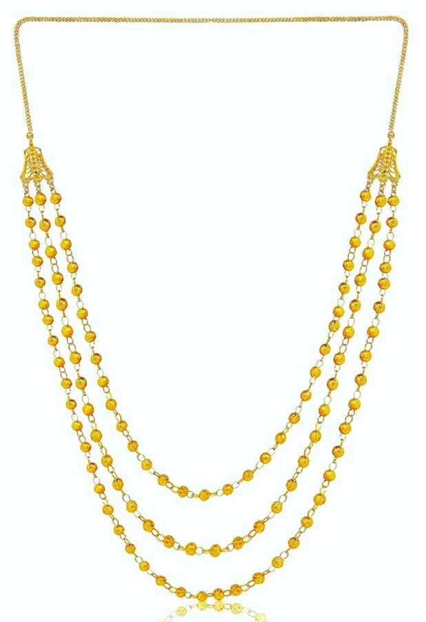 SWAMI-Kolhapuri mohan bormala,Triple layered Maharashtrian,traditional 1 gram gold plated necklace For Women and girls Celebrity Inspired kolhapuri bormal for ethnic & TRENDY wear