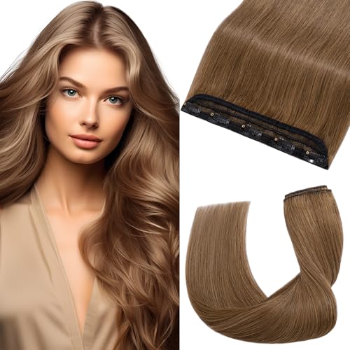UK-Fashion-Shop Rajout Vrai Cheveux Humain Une Pièce 5 Clips 55 cm (55 g) Extension Cheveux Naturel Clip Cheveux Humain Epaisseur Fine Lisse Remy Human Hair...