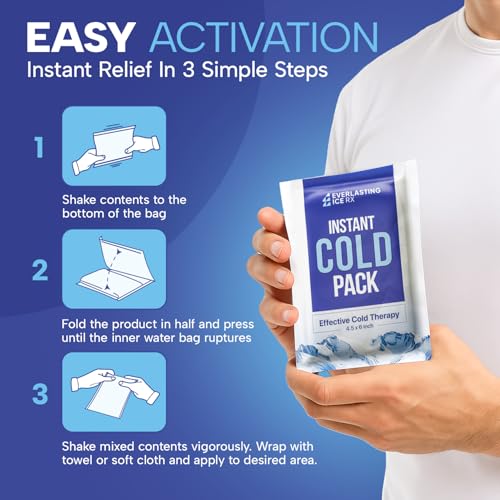 Image of 25 Pack Instant Ice Packs for Injuries, Disposable Instant Cold Pack