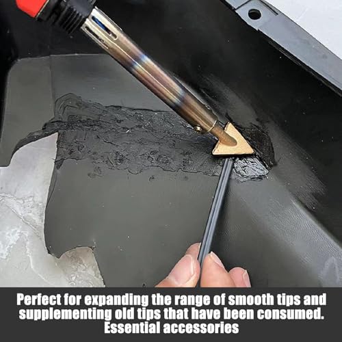 Image of 10Pcs Plastic Welding Tips, Soldering Iron Tips, Portable Triangular Copper Head Welder Accessories for Car Bumper Repair, Plastic Solder Boot Replacement Tips with a Storage Box
