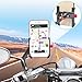 Produktbild Motorrad Handyhalterung Aluminium, 360° Drehbar Motorrad Telefonhalter, Handyhalter fürs Motorrad Rückspiegel, Handyhalterung Motorrad Universal für iPhone Samsung Huawei(4-6.8") (dunkelgrau)