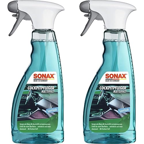SONAX CockpitPfleger Matteffect Sport-Fresh (500 ml) reinigt und pflegt alle Kunststoffteile im Auto | Art-Nr. 03572410 (Packung mit 2) – Ansicht 1