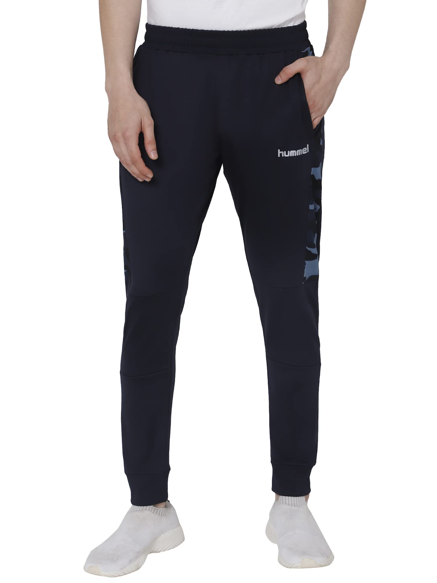 hummelAilis Solid Regular fit Polyester Trackpants for Men with Zipper Pockets Comfortable Breathable Fabric Stretchable for Everyday Use Ideal for Yoga Training Gym Running or Performance