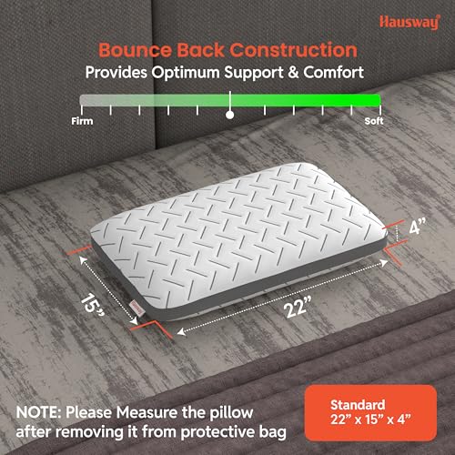 Image of Ventilated Cool Gel Memory Foam Pillow for Neck & Shoulder Pain with Removable Zipper Cover, Standard Size - 22x15x4 Inches, White, Pack of 1