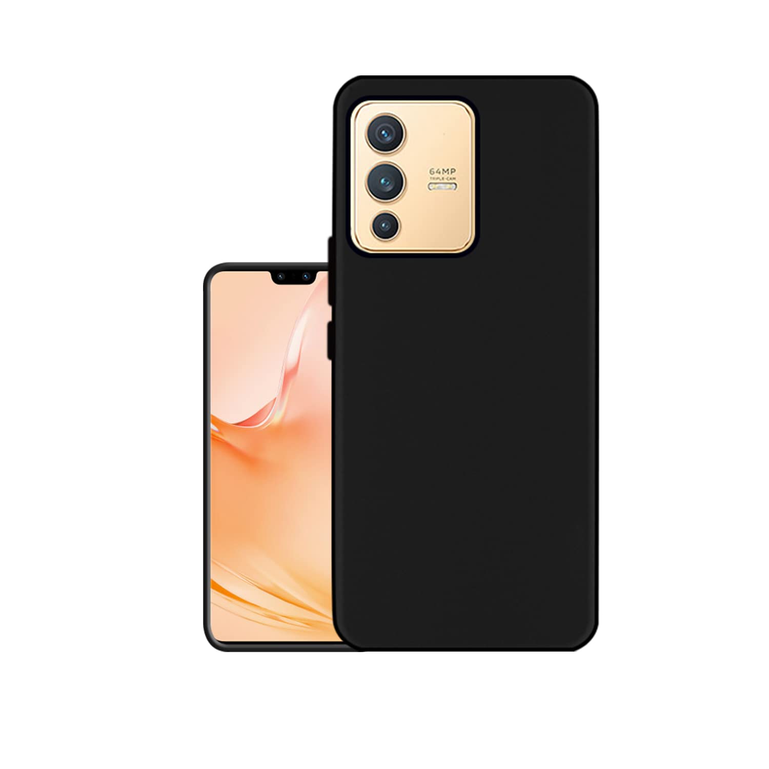 HELLO ZONE Exclusive Matte Finish Soft Back Case Cover for Vivo V23 5G - Black (B09Q5YDQS6) Amazon Price History, Amazon Price Tracker