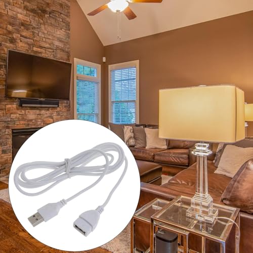 Image of USB Extender, USB 2.0 Extension Cable Male to Female USB Cable High-Speed Data Transfer Compatible with Keyboard, Mouse, Hard Drive, Xbox, Laptop /PC /Mac /Printer, 1.5M (White)