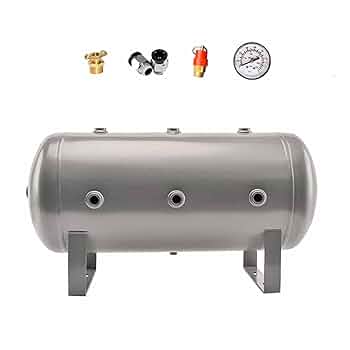 コンプレッサー、エアータンク Amazon | ミナトワークス スチール製 エアサブタンク CPT-391