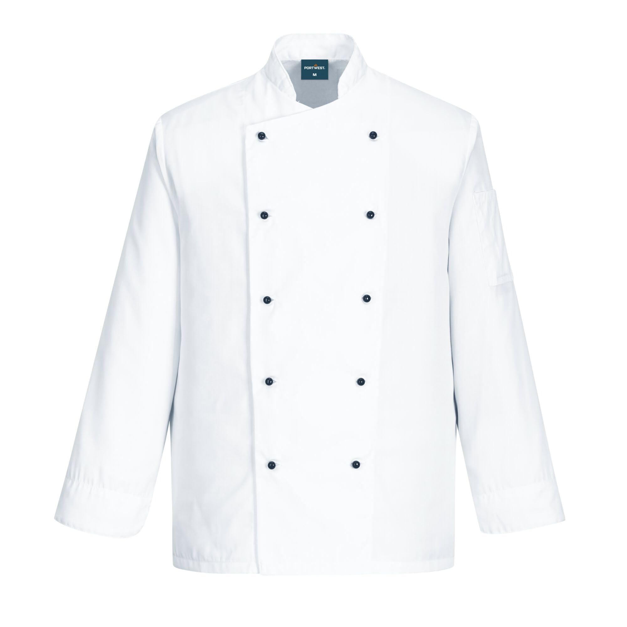 Portwest C834WHRM Giacca da Chef Somerset, Bianco, M