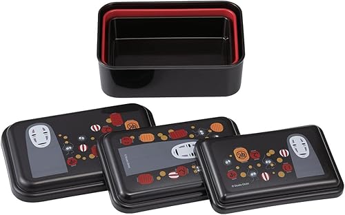 Miniatura 2 de Spirited Away - Contenedor de almacenamiento de alimentos con tapas, juego de 3 piezas, diseño japonés auténtico, duradero, apto para lavavajillas -