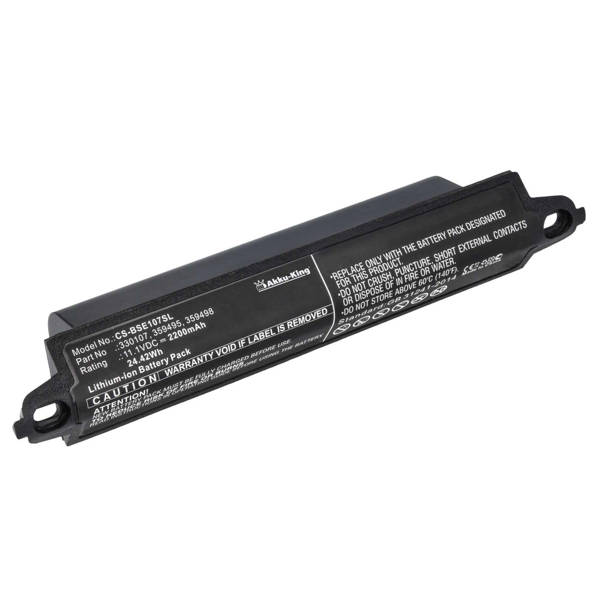Akku-King Akku kompatibel mit Bose 330105, 330107 - Li-Ion 2200mAh - für Bose Soundlink, Soundlink 2, Soundlink 3