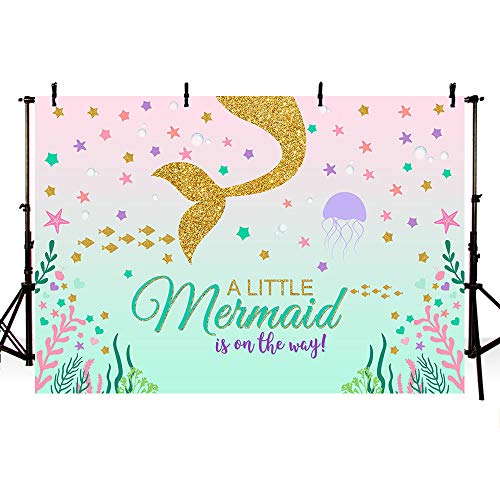 Mehofoto Mermaid Theme Princess Baby Shower Photography Backdrop Ocean Under The Sea Party Decoration Bubbles Starfish Shell Ocean Girl Purple Teal Gold Pink Photo Studio Background Banner 7x5ft Buy Online In Guatemala