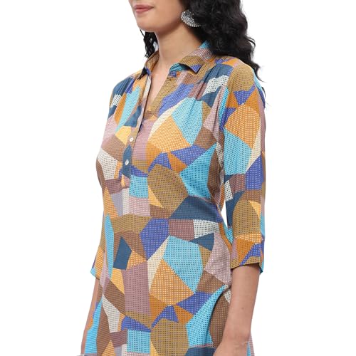 Image of BIBA Women Rayon Straight Printed Kurta