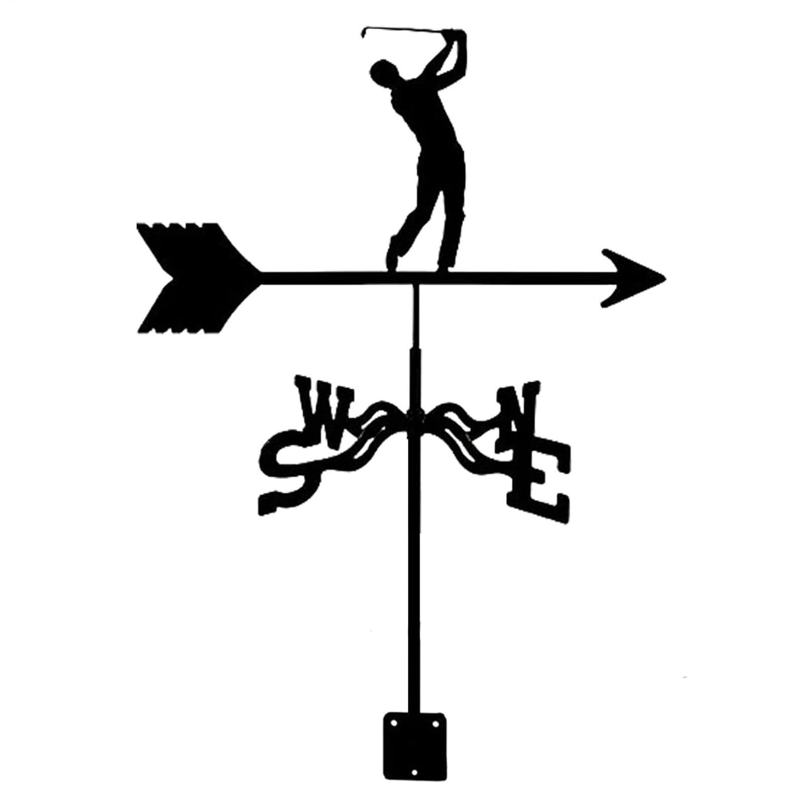 Girouettes de Toit Extérieures | Indicateur De Vent en Métal sur Le Thème du Golf | Girouette À Rotation 360° pour Fixation sur Toit - Convient pour Jardin, Porche, Patio, Pelouse, Cour de