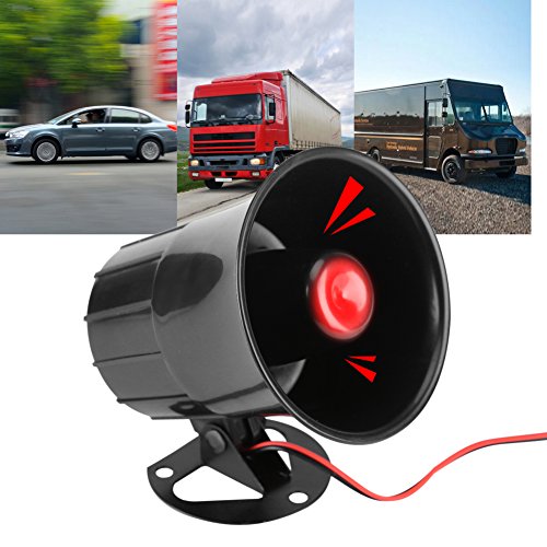 Wired Alarm Siren Horn, Car Warning Alarm with Bracket Portable Security Siren for Home Security Alarm System