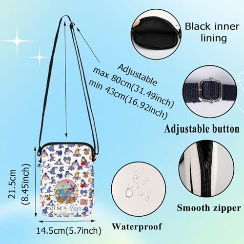 G2TUP Funny Cartoon Donkey Crossbody Bag Cartoon Movie Gifts Let The Magic Blossom Donkey Shoulder Bag2