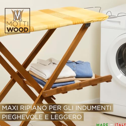 Ironing Board, Ironing Board, Adjustable and Folding, 100% Beech Wood, Dimensions: 35x141.5 x 92h, Lightweight (Walnut) - Image 6