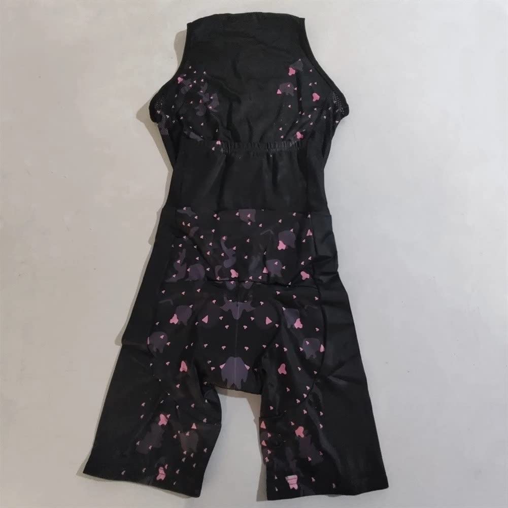 CYTSH Triatlón de Mujer Traje Traje de Ciclismo Traje sin Mangas Bike Body con Bolsillos Gel 9D Almohadilla MTB Traje de Uniforme de Equipo