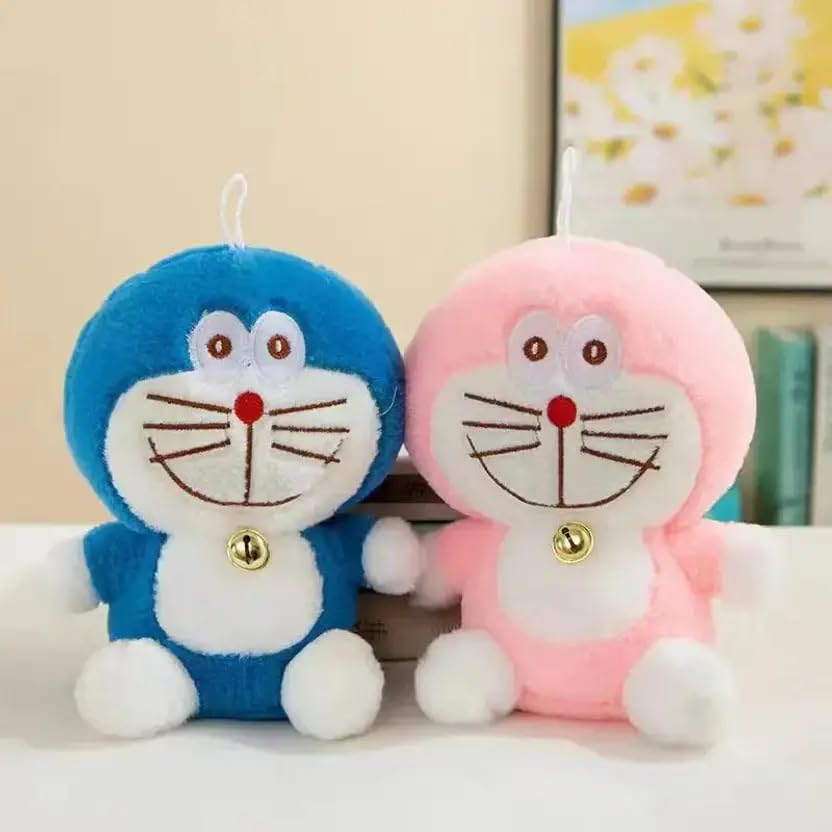 Image of Doremon Soft Plush Toy for Kids Cuddly Stuffed Animal with Cute Design Ideal Gift for Toddlers & Babies Safe & Washable Material 25 cm Pack of 2