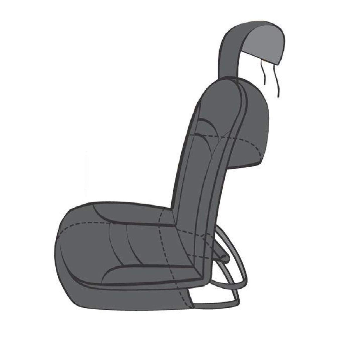Couvre Siege Grand Confort Airbags Lateraux Maille Respirante avec Elasto System Gris