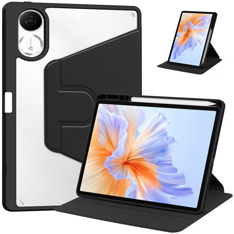 Housse Redmi Pad 2 2025 anti-rayures et légère avec support rotatif 360
