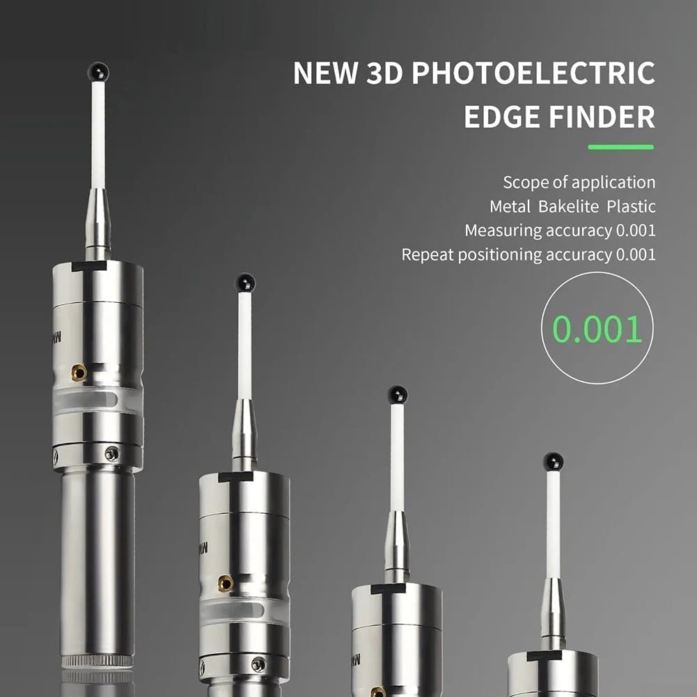 CNC 3D Photoelectric Edge Finder Probe with 0.001mm Accuracy for Machining Center Rod Detection ±X ±Y +Z Repeatability MMP25