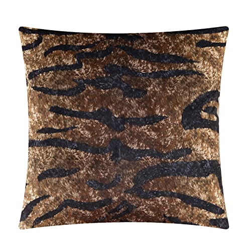 Grand Avenue Leopard Print 7 Pieces Queen Comforter Set, Bed In A Bag, Brown Matching Pillows & Shams, Bed Skirt, Premium Quality, Ultra-Soft #TOP6