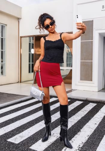 Simplefun Fall Skirts for Women Mini Mid-Low Rise Skirt with Shorts 2000S - image 5