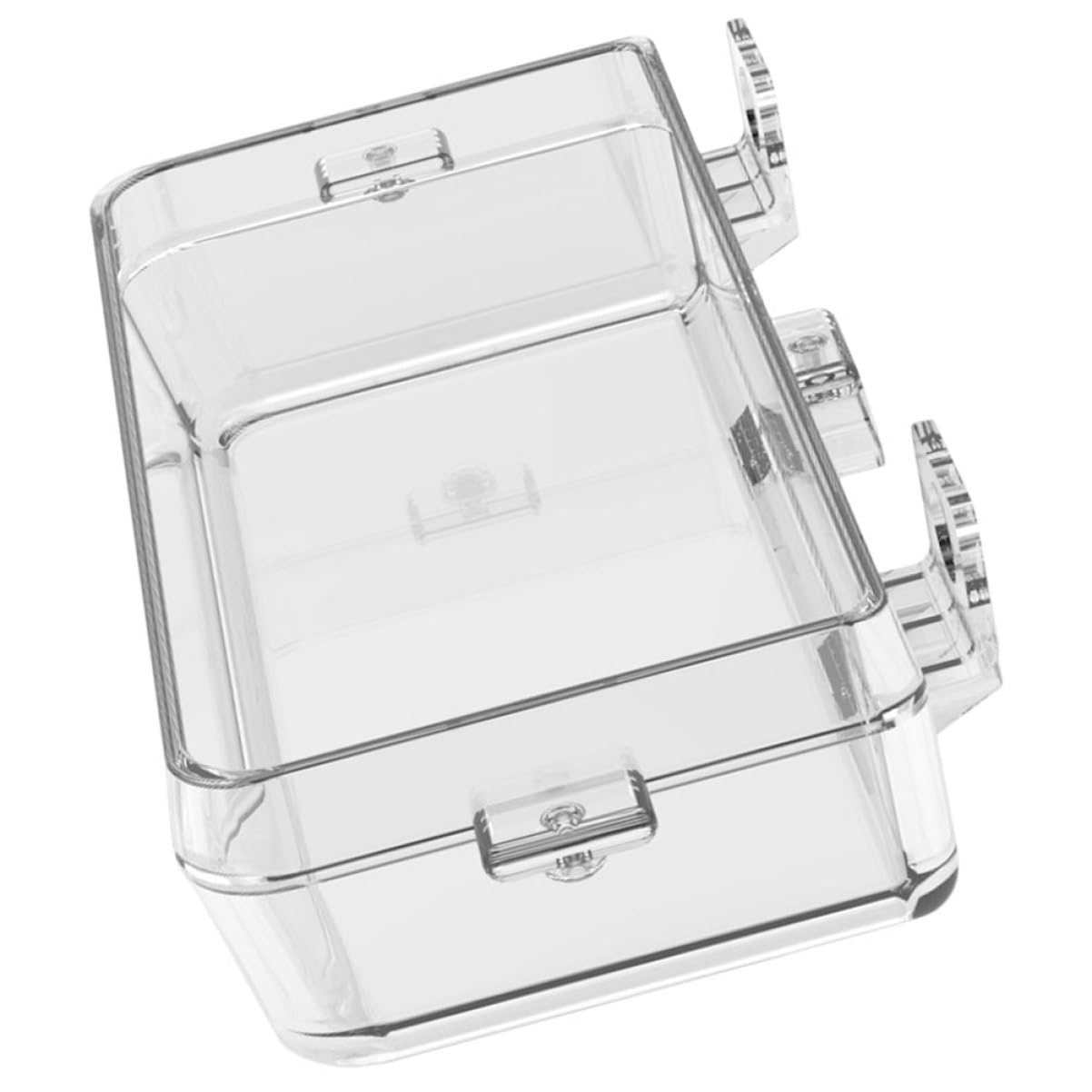 Toddmomy Reptile Feeding Bowl Washable Feeder for Lizards Chameleons Reptiles Clear Design with Inward Curved Walls Easy to Clean Durable for Feeding