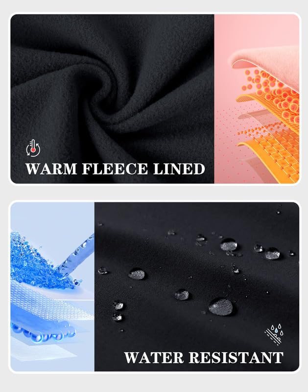 SANTINY Girl's Fleece Lined Leggings with Pockets Kids Thermal Warm Winter High Waisted Athletic Running Workout Yoga Pants4