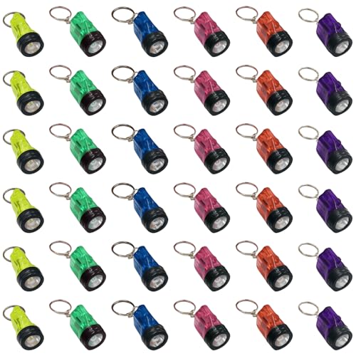 Nizirioo 36 mini linterna llavero LED para niños, mini linterna portátil para exteriores, camping y senderismo